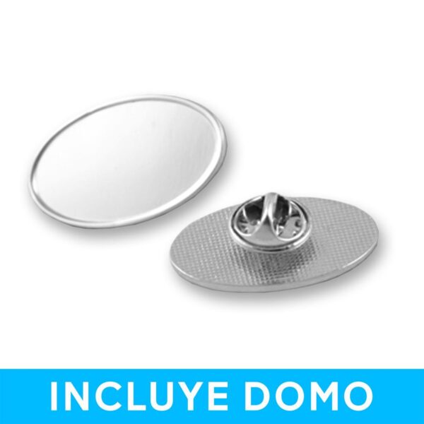 Pin con Domo ovalado OVA01 Plata - Imagen 5