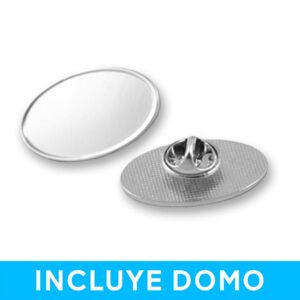 Pin con Domo ovalado OVA01 Plata, detalle - Pines | MerchLAB
