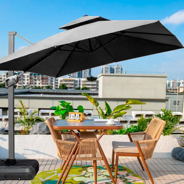 Quitasol WINDPROOF - UV - LED de 3x3M, vista 2 - Quitasoles | MerchLAB