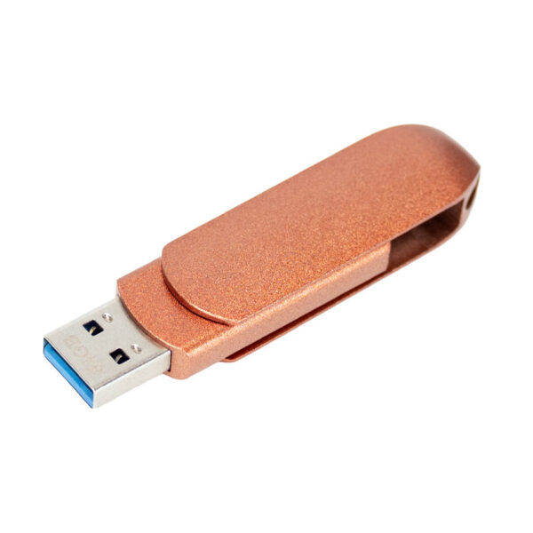 Pendrive giro encobrizado OTG USB 3.0 / Type C, 64GB, vista 2 - Pendrives | MerchLAB