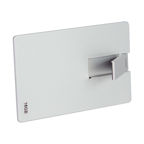 USB Pendrive 16GB Credit Card plateado., vista 2 - Pendrives | MerchLAB