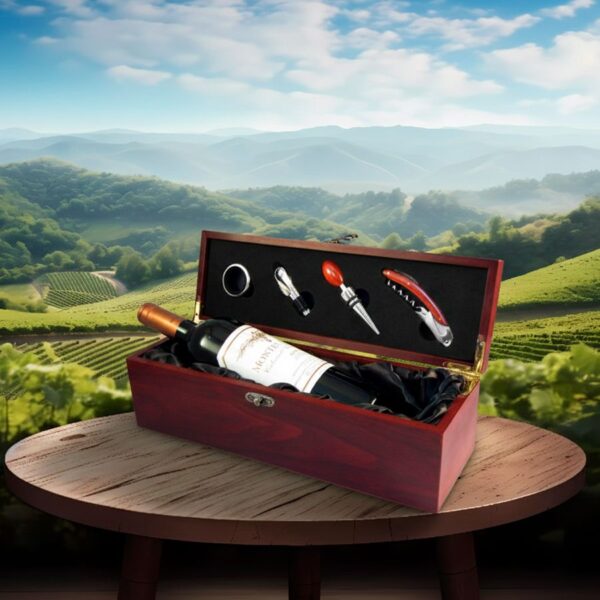 Caja de Madera para Vino, detalle - Accesorios de Vino | MerchLAB