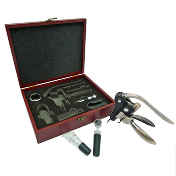 Set de Vino Deluxe Caoba W10, foto 4 - Accesorios de Vino | MerchLAB