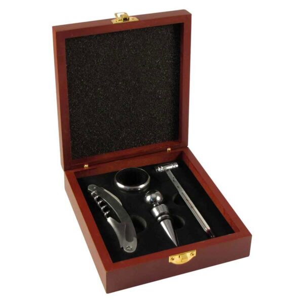 Set de Vino en Caja de Madera, vista 2 - Accesorios de Vino | MerchLAB