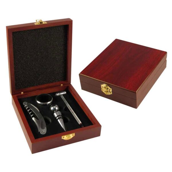 Set de Vino en Caja de Madera - Accesorios de Vino | MerchLAB