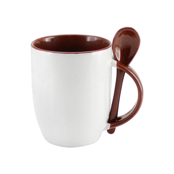 Tazón Cerámico 330cc Sublimación con Cuchara, vista 2 - Tazones, Termos y Mugs | MerchLAB