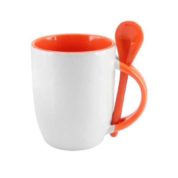 Tazón Cerámico 330cc Sublimación con Cuchara, detalle - Tazones, Termos y Mugs | MerchLAB