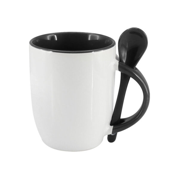 Tazón Cerámico 330cc Sublimación con Cuchara 4 Tazón Cerámico 330cc Sublimación con Cuchara, foto 4 - Tazones, Termos y Mugs | MerchLAB