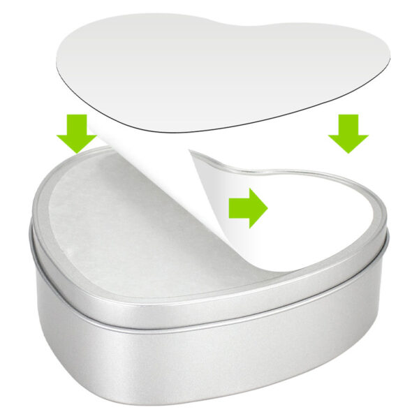 Caja Metálica Corazón Sublimación, vista 2 - Packaging | MerchLAB