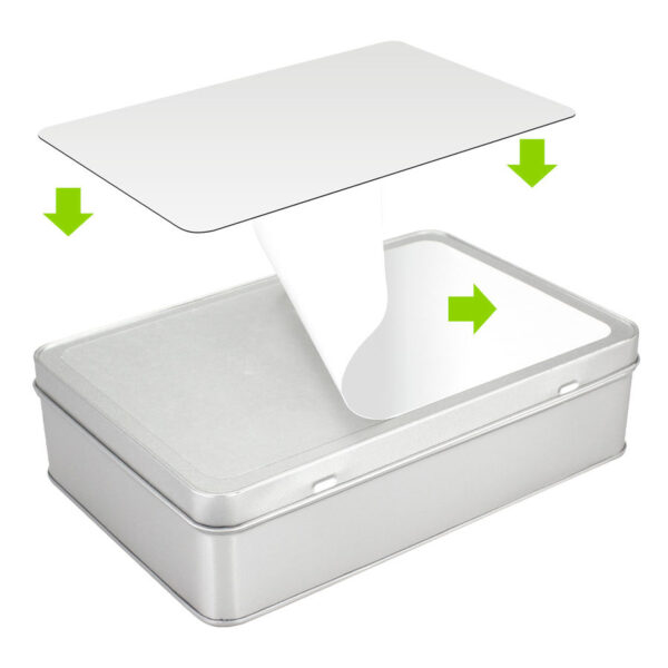 Caja Metálica Rectangular Sublimación, vista 2 - Packaging | MerchLAB