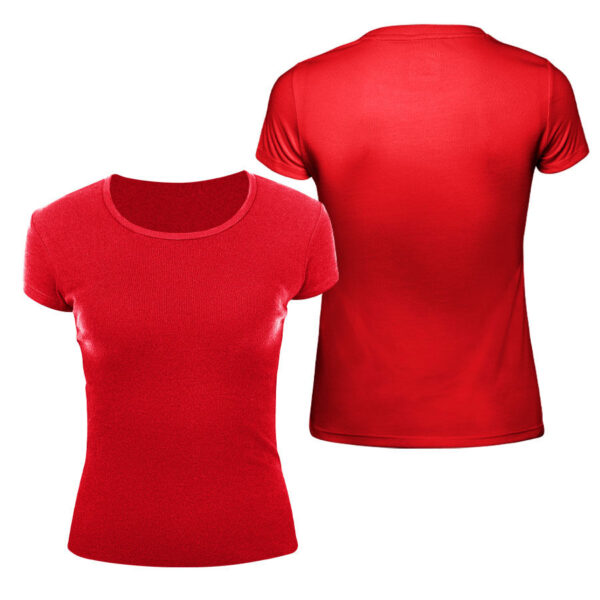 Polera Manga Corta Algodón Mujer, vista 2 - Poleras | MerchLAB
