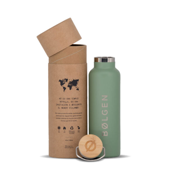 Botella Insulada Islandia 592 ml - Moss Green, foto 4 - Botella de Aluminio | MerchLAB