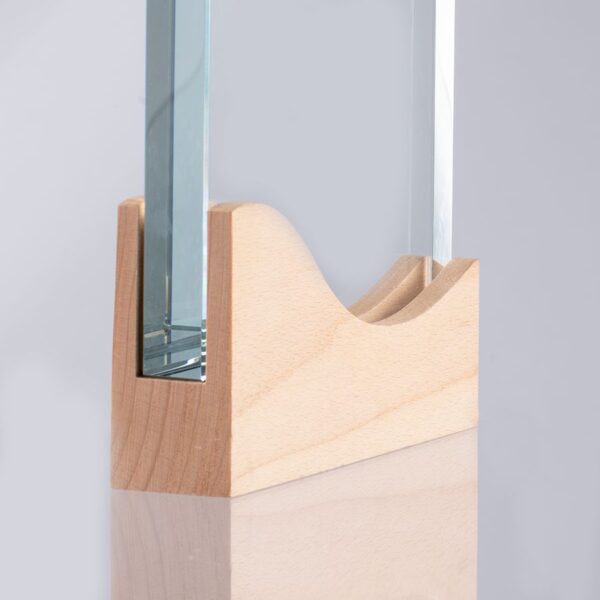 Trofeo Galvano de Madera y Cristal "Curve" - Imagen 8