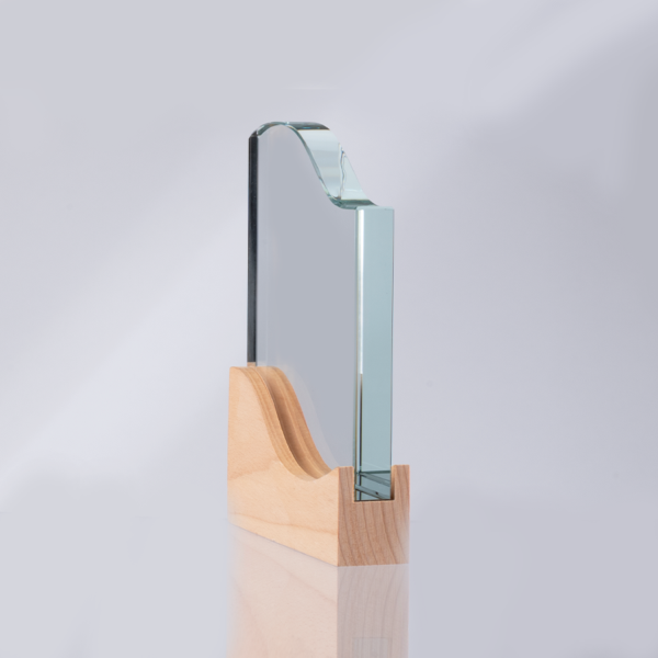 Trofeo Galvano de Madera y Cristal "Curve" - Imagen 9