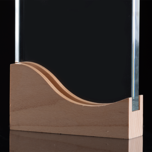 Trofeo Galvano de Madera y Cristal "Curve" - Imagen 6