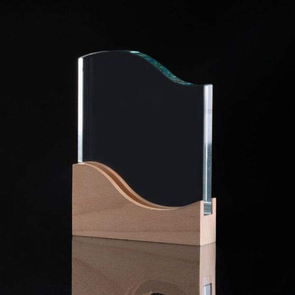 Trofeo Galvano de Madera y Cristal "Curve" - Imagen 5