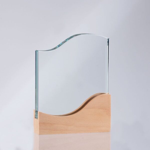 Trofeo Galvano de Madera y Cristal "Curve" - Imagen 7