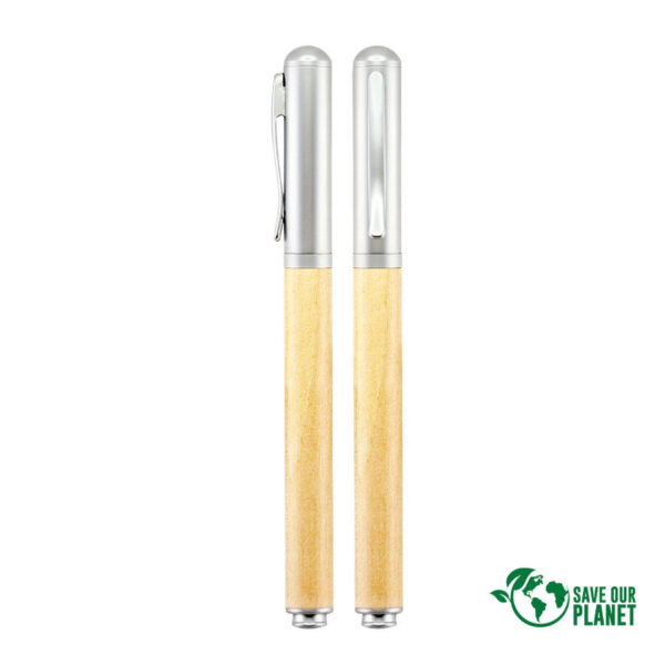Roller Pen Bamboo y Metal, foto 4 - Bolígrafos Ecológicos | MerchLAB