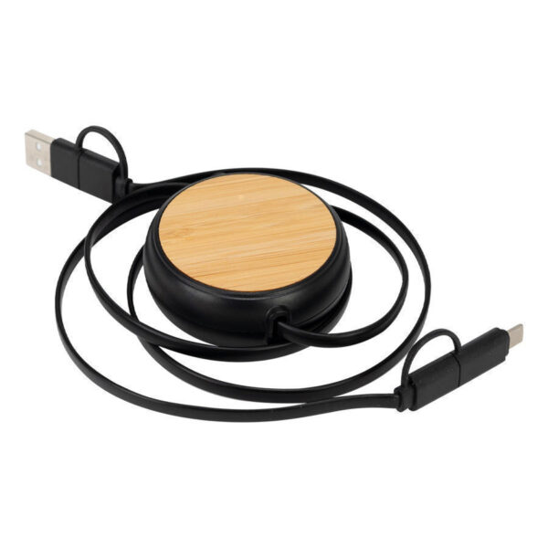 Connect Multicargador Retráctil 4 en 1 de ABS/Bamboo - Imagen 8