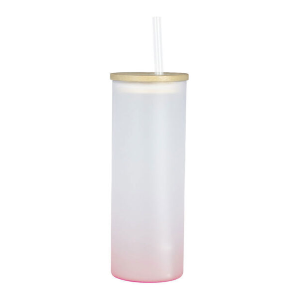 Botella Vidrio Borosilicato Sublimación, tapa Bamboo 500cc - Imagen 7