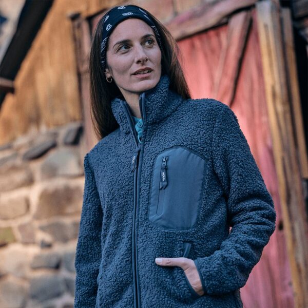 Chaqueta Rysy Gris Acero Mujer - Micropolar | MerchLAB