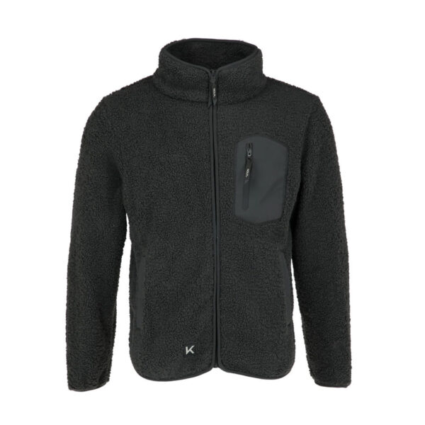 Chaqueta Rysy Gris Acero Hombre, detalle - Micropolar | MerchLAB