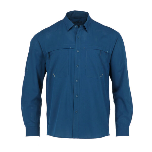 Camisa Santorini Azul Rey Hombre, detalle - Camisas y Blusas | MerchLAB