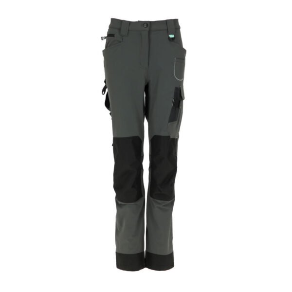 Pantalon Sena Gris Oscuro/Negro Mujer, detalle - Pantalones | MerchLAB