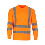 Polera Dry Fit Hombre ML Fluor Cuello Camisero