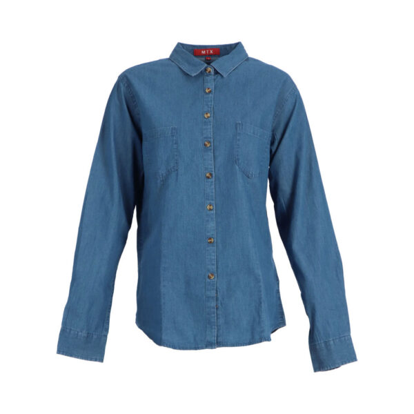 Blusa Mezclilla ML, vista 2 - Mezclilla | MerchLAB