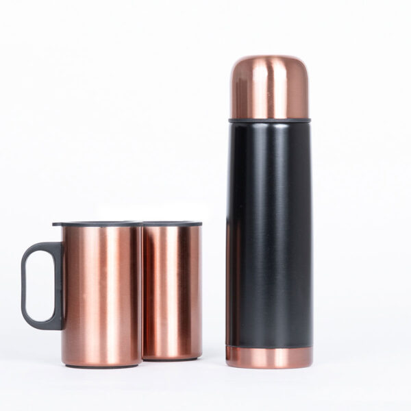 Set termo 1/2 L + 2 tazones encobrizados "GLASGOW" - Imagen 8