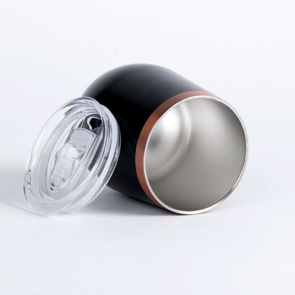 Vaso térmico negro/encobrizado "LEEDS" 350cc, detalle - Tazones, Termos y Mugs | MerchLAB