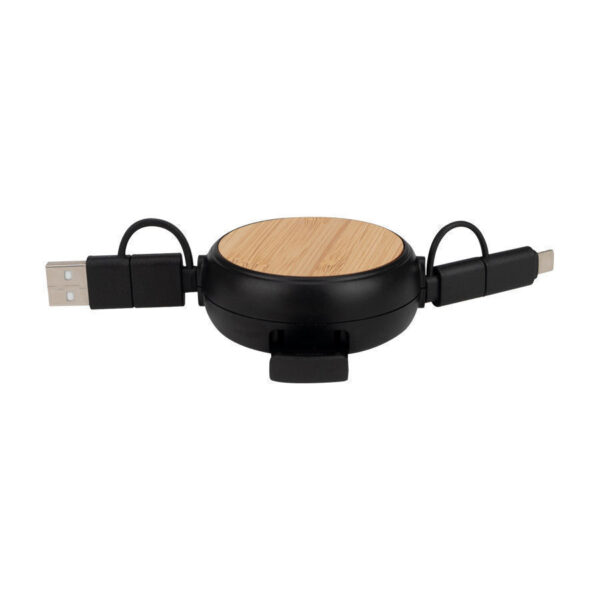 Connect Multicargador Retráctil 4 en 1 de ABS/Bamboo 9 Connect Multicargador Retráctil 4 en 1 de ABS/Bamboo - Imagen 9