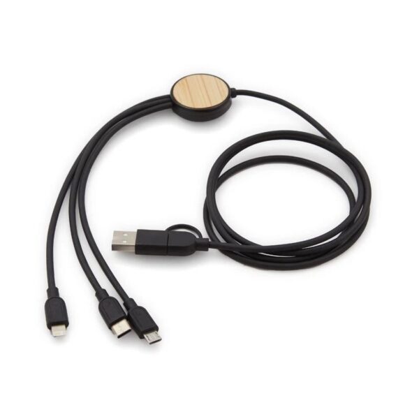 Cable 3 en 1 Bamboo, detalle - Cable Conector | MerchLAB