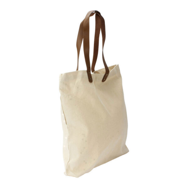 Bolsa de Compras 10oz Canvas asas Cuero 4 Bolsa de Compras 10oz Canvas asas Cuero, foto 4 - Bolsas de Algodón | MerchLAB