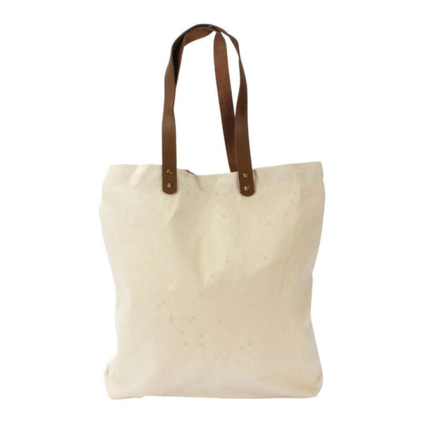 Bolsa de Compras 10oz Canvas asas Cuero 8 Bolsa de Compras 10oz Canvas asas Cuero - Imagen 8