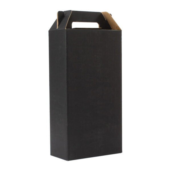 Caja autoarmable con asas, para 2 botellas de Vino, vista 2 - Accesorios de Vino | MerchLAB