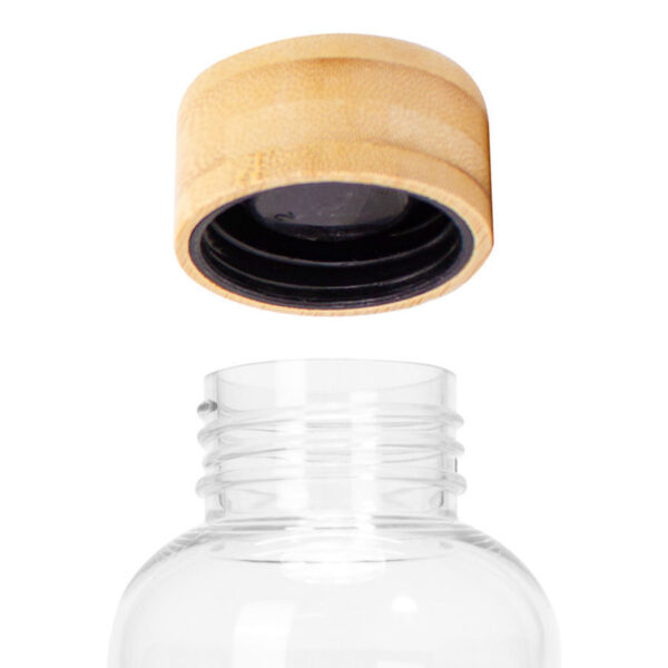 Botella PET tapa bamboo "AINOA" 550cc, detalle - Botellas Ecológicas | MerchLAB