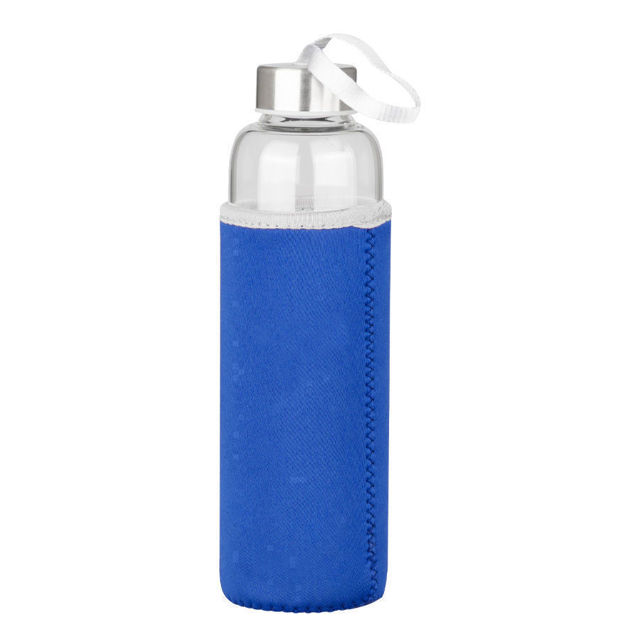 Botella de Vidrio Borosilicato con Funda de Neopreno 580cc 1 Botella de Vidrio Borosilicato con Funda de Neopreno 580cc