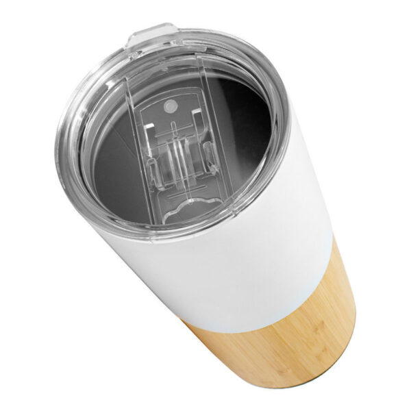 Mug metálico/bamboo "AURUS" 500cc, detalle - Tazones, Termos y Mugs | MerchLAB