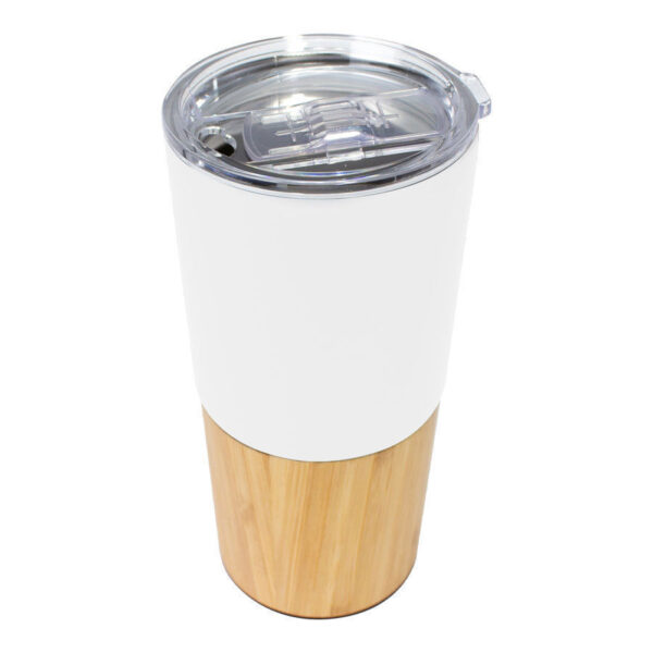 Mug metálico/bamboo "AURUS" 500cc, vista 2 - Tazones, Termos y Mugs | MerchLAB