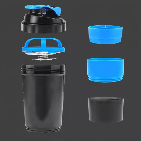 Vaso Gym para batidos proteína "SHAKE", con 4 compartimentos., vista 2 - Vasos | MerchLAB