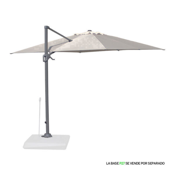 Quitasol lateral 3x3M, vista 2 - Quitasoles | MerchLAB
