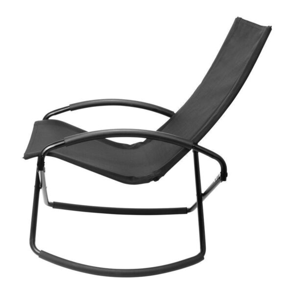 Silla mecedora negra con apoya-brazos, vista 2 - Outdoor | MerchLAB