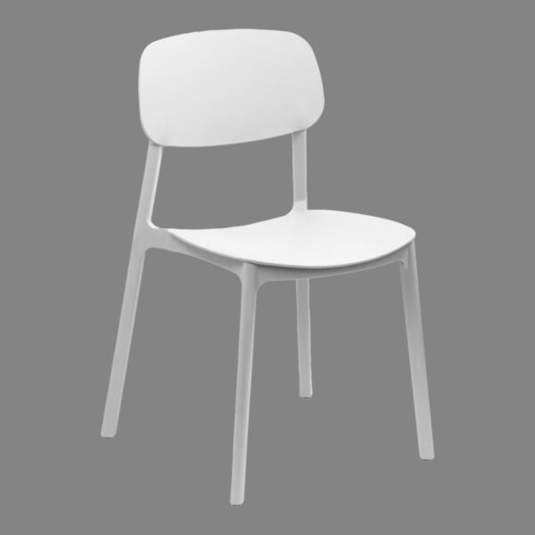 Silla apilable de plástico rígido "MARVIN", detalle - Outdoor | MerchLAB