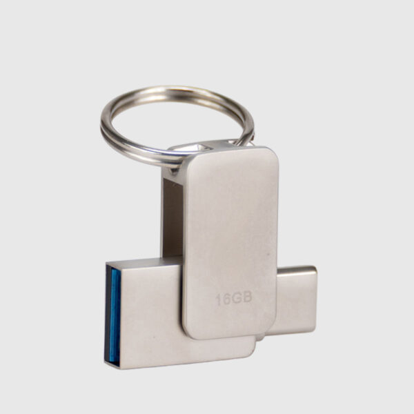 USB 3.0 Mini-Pendrive "Giro" de Acero inoxidable 16GB - Pendrives | MerchLAB