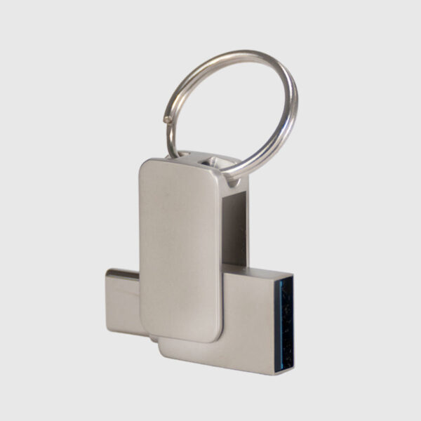 USB 3.0 Mini-Pendrive "Giro" de Acero inoxidable 16GB, detalle - Pendrives | MerchLAB