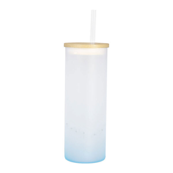 Botella Vidrio Borosilicato Sublimación, tapa Bamboo 500cc 4 Botella Vidrio Borosilicato Sublimación, tapa Bamboo 500cc, foto 4 - Botellas de Vidrio | MerchLAB