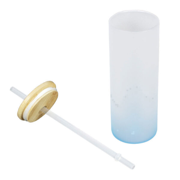 Botella Vidrio Borosilicato Sublimación, tapa Bamboo 500cc 5 Botella Vidrio Borosilicato Sublimación, tapa Bamboo 500cc - Imagen 5