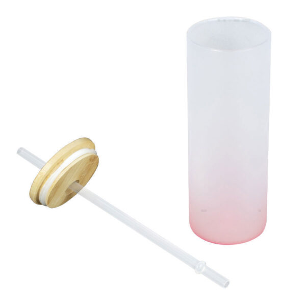 Botella Vidrio Borosilicato Sublimación, tapa Bamboo 500cc 8 Botella Vidrio Borosilicato Sublimación, tapa Bamboo 500cc - Imagen 8